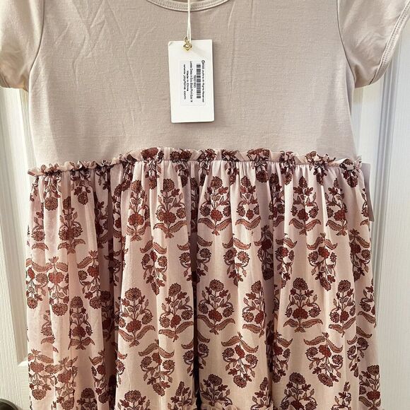 Joyfolie Mia Joy Lorelei Dress in Ecru Block Print Girls Size 14 NWT - Picture 10 of 16